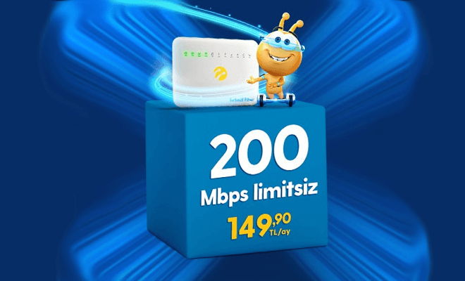 200 Mbps Turkcell Fiber İnternet Kampanyası