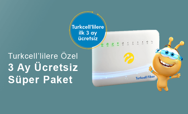Süper Paket Turkcell Müşterilerine Özel 3 Ay Ücretsiz